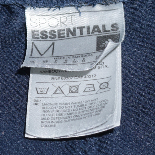 Adidas Men's Blue Medium Athletic Jersey Shorts with Pockets