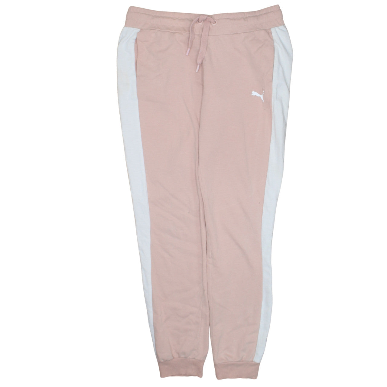 Puma Womens Pink Jogger Sweatpants UK 12 Side Stripe Comfort Fit