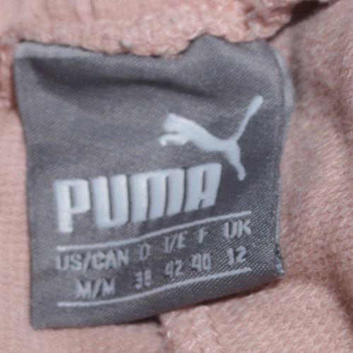 Puma Womens Pink Jogger Sweatpants UK 12 Side Stripe Comfort Fit
