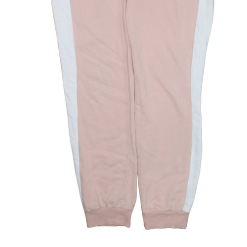 Puma Womens Pink Jogger Sweatpants UK 12 Side Stripe Comfort Fit