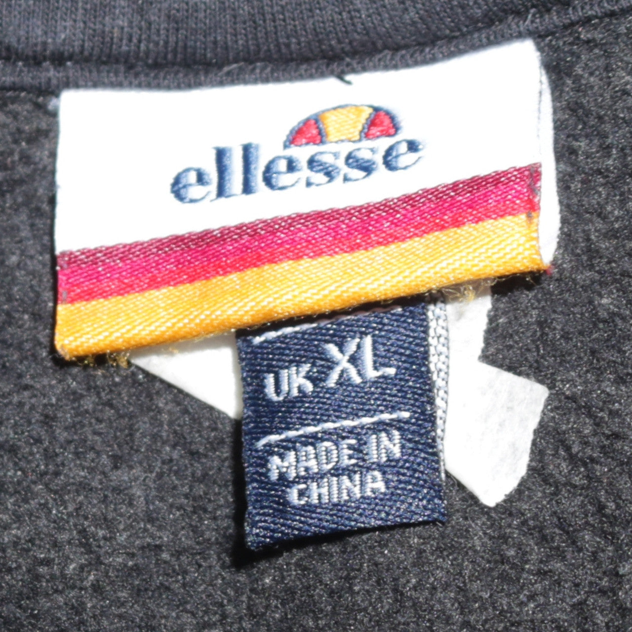 Ellesse Men's Black XL Pullover Hoodie Logo Fleece Sweatshirt