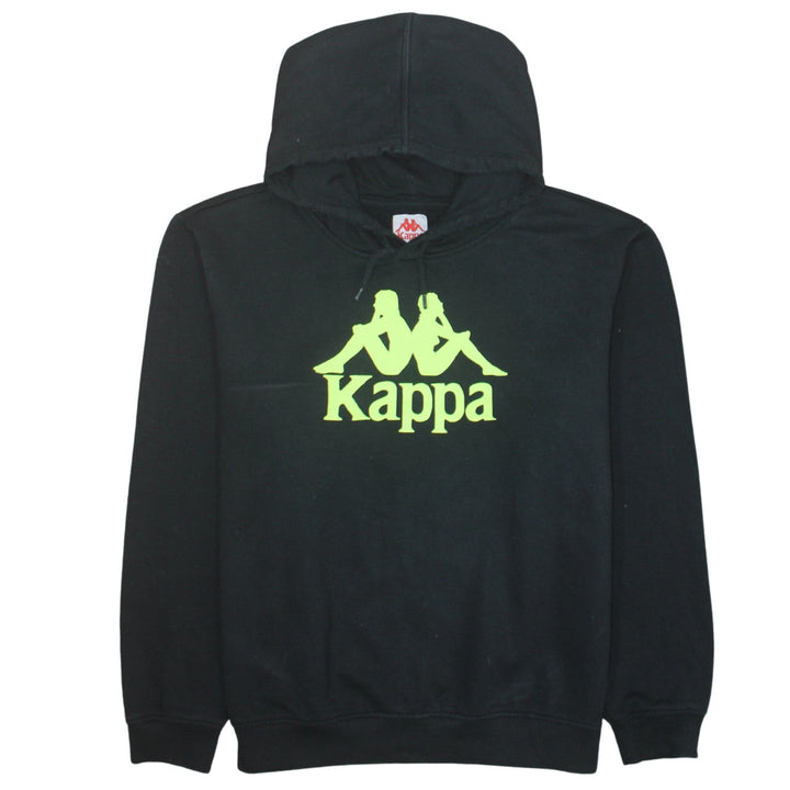 Kappa Men's Black XL Pullover Hoodie with Logo Graphic Print