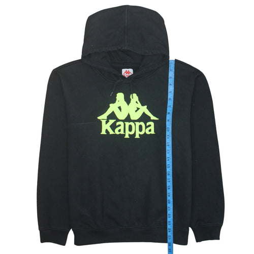 Kappa Men's Black XL Pullover Hoodie with Logo Graphic Print