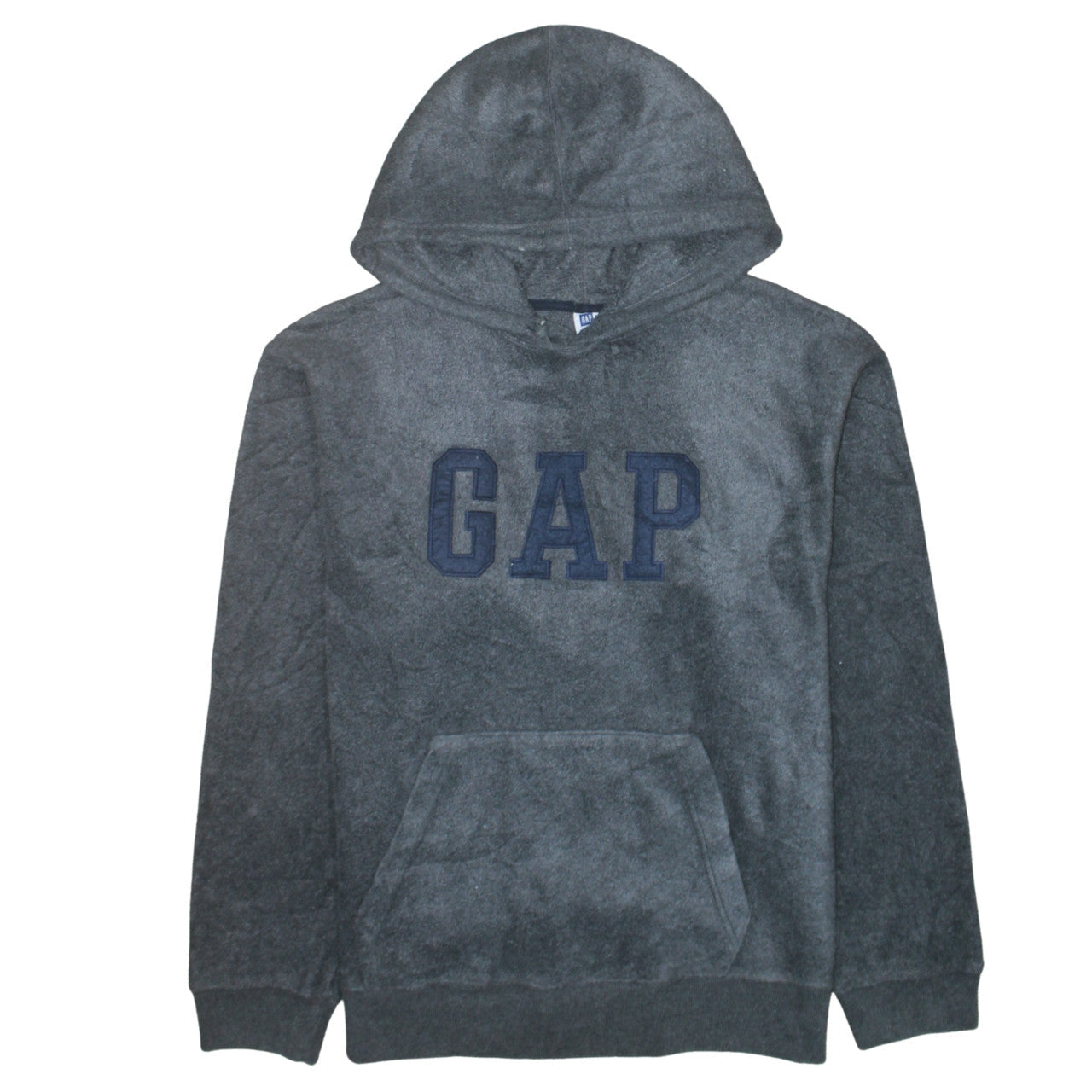 GAP Mens Grey Pullover Hoodie Medium Fleece Logo Sweatshirt