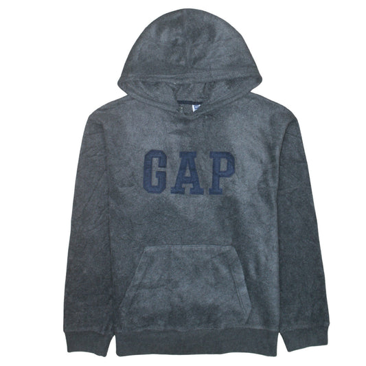 GAP Mens Grey Pullover Hoodie Medium Fleece Logo Sweatshirt