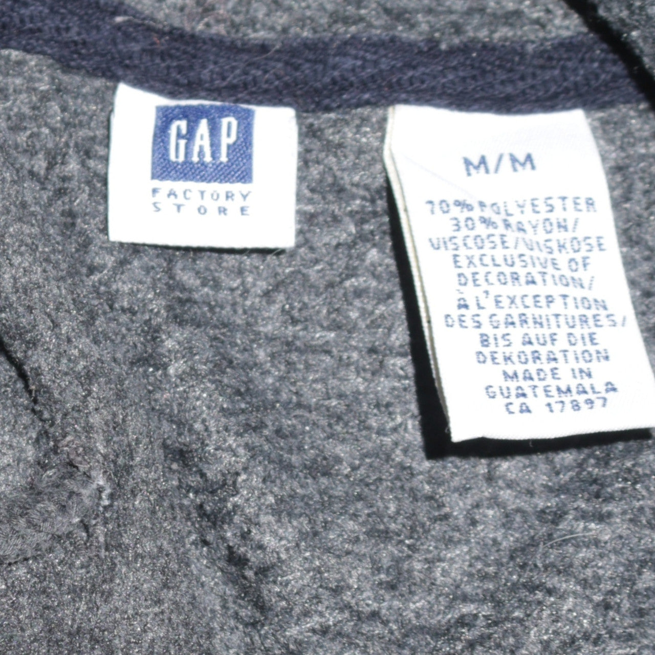 GAP Mens Grey Pullover Hoodie Medium Fleece Logo Sweatshirt