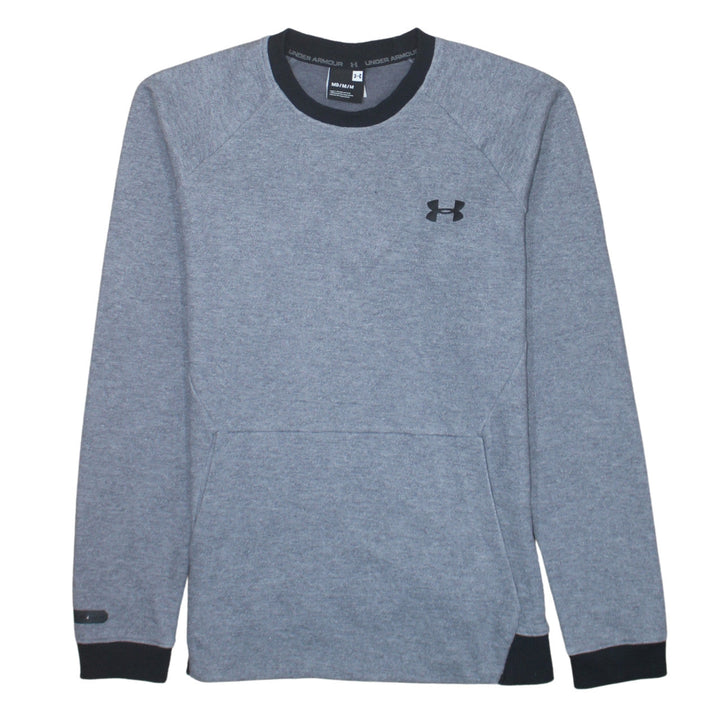 Under Armour Mens Grey Crew Neck Sweatshirt Size M Regular Fit