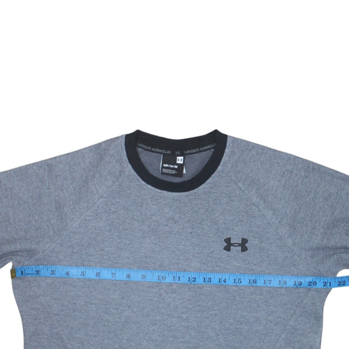 Under Armour Mens Grey Crew Neck Sweatshirt Size M Regular Fit