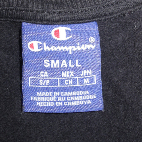 Champion Black Small 1/4 Zip Cotton Sweatshirt for Women
