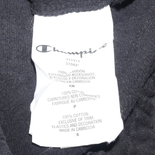 Champion Black Small 1/4 Zip Cotton Sweatshirt for Women