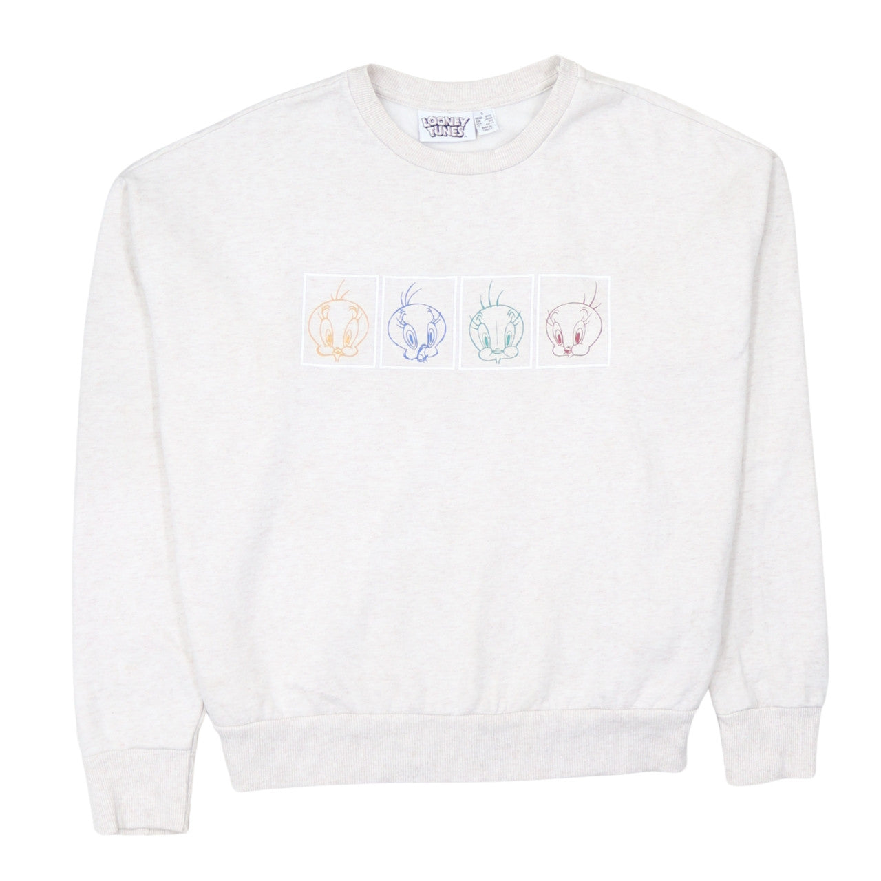 Primark Looney Tunes Tweety Beige Women's Small Pullover Sweatshirt