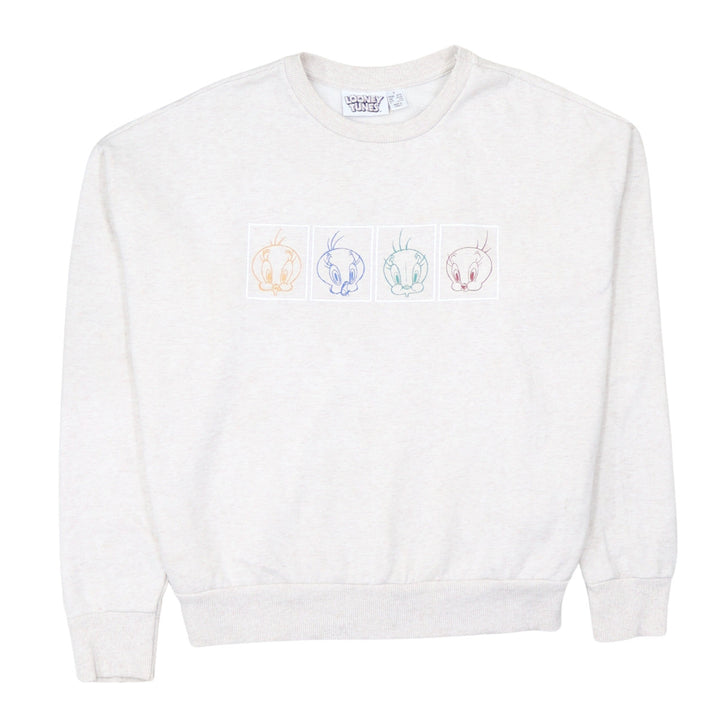 Primark Looney Tunes Tweety Beige Women's Small Pullover Sweatshirt