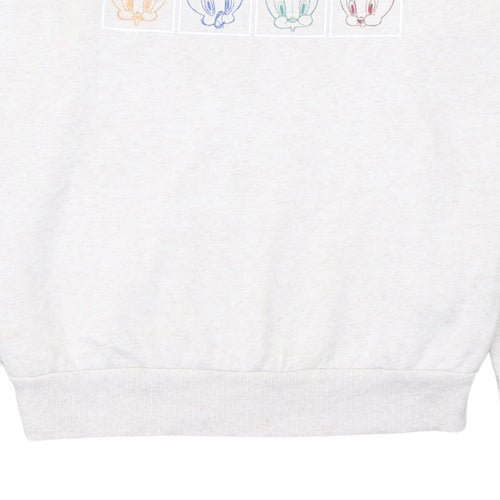 Primark Looney Tunes Tweety Beige Women's Small Pullover Sweatshirt