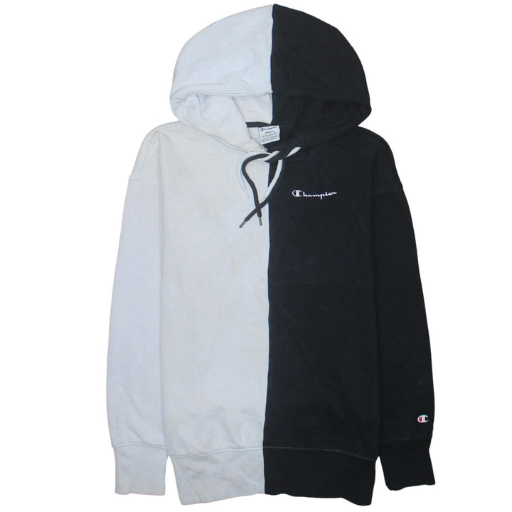 Champion Men’s Black & White Pullover Hoodie Small Logo Fleece