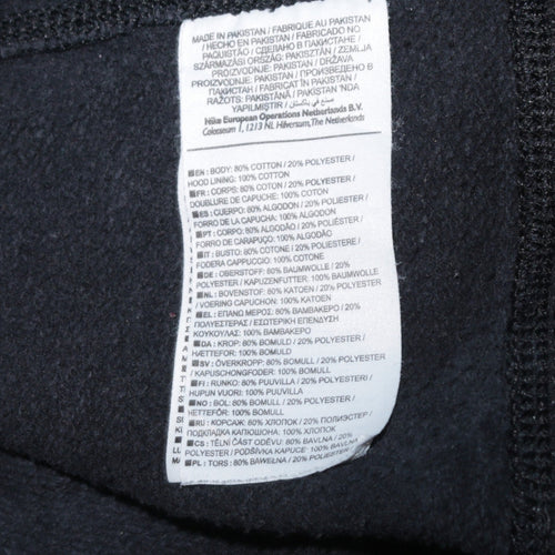 Nike Men's Black Full Zip Hoodie Size M Fleece Sweatshirt