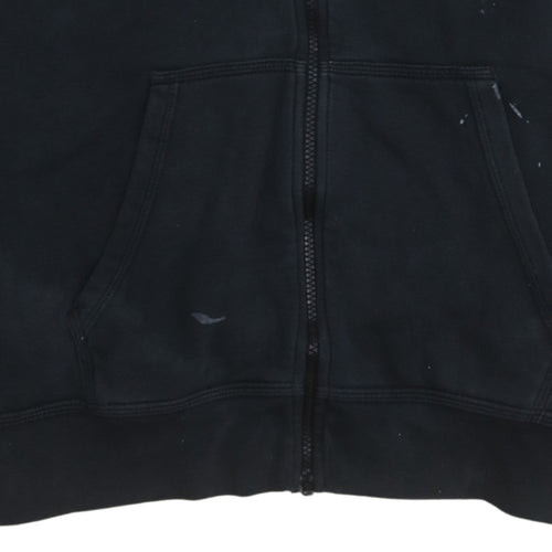Nike Men's Black Full Zip Hoodie Size M Fleece Sweatshirt