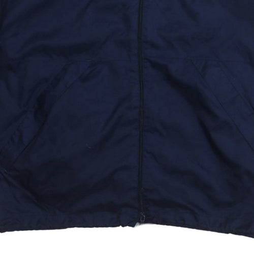 adidas Men's Blue Hooded Windbreaker Jacket Size S