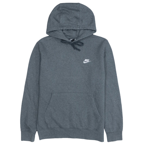 Nike Men's Grey Pullover Hoodie Small Regular Fit Fleece Logo
