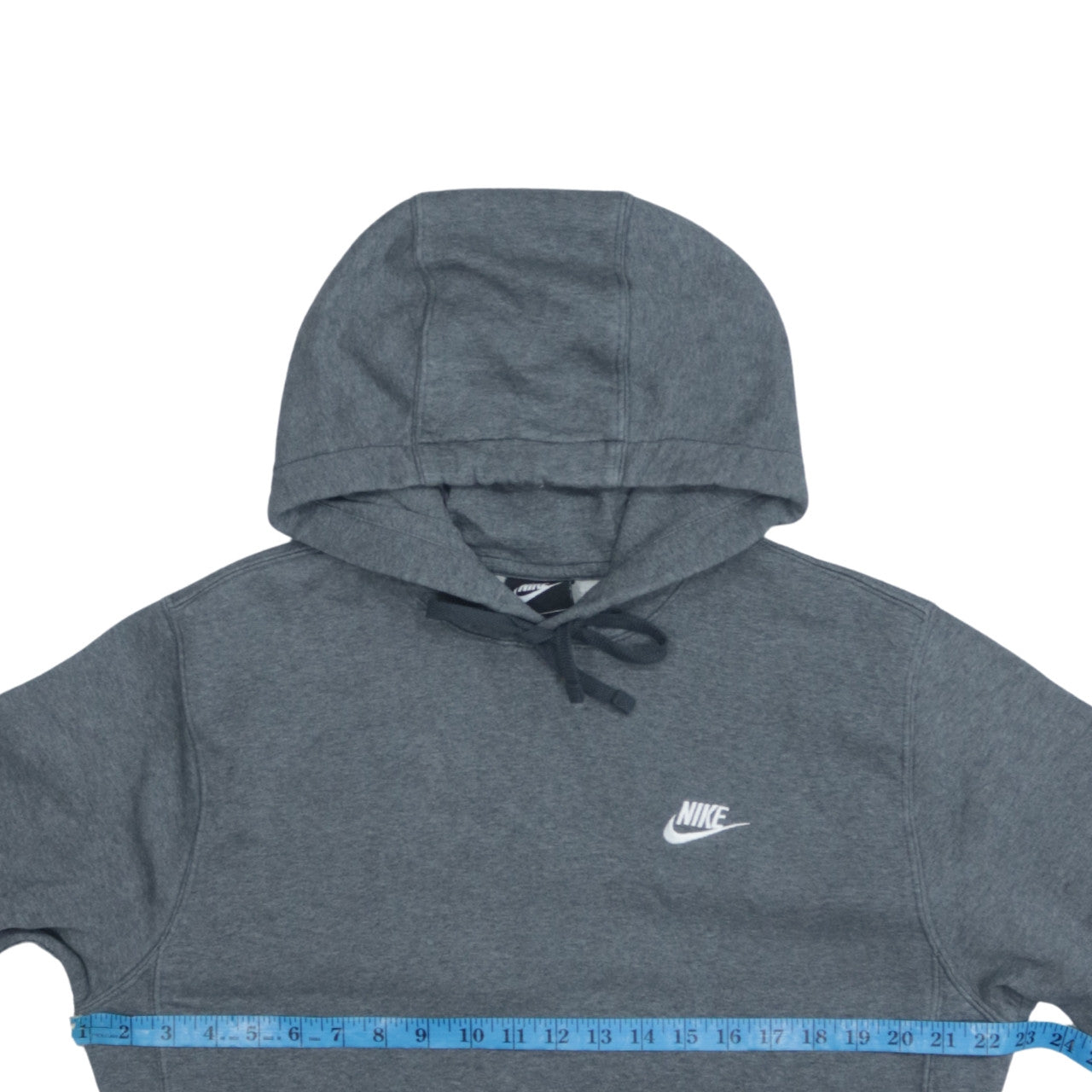 Nike Men's Grey Pullover Hoodie Small Regular Fit Fleece Logo
