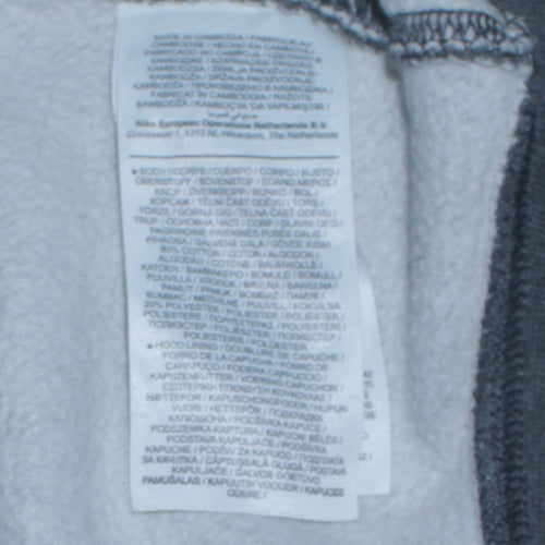 Nike Men's Grey Pullover Hoodie Small Regular Fit Fleece Logo