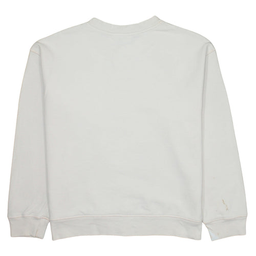 Levi's Women's White Cotton Crew Neck Pullover Sweatshirt M