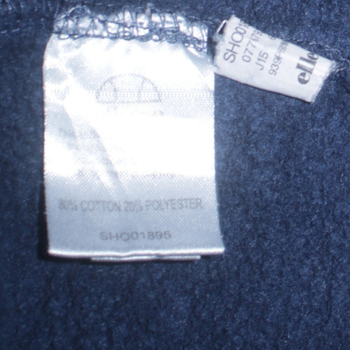 Ellesse Men's Blue Small Pullover Crew Neck Logo Sweatshirt