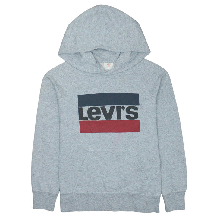 Levi's Men's Grey XS Pullover Hoodie with Logo Print