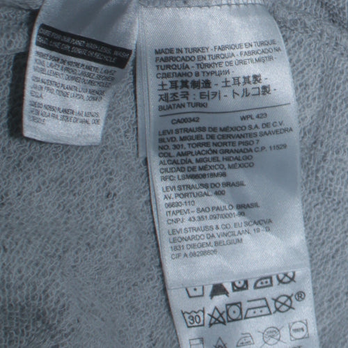 Levi's Men's Grey XS Pullover Hoodie with Logo Print