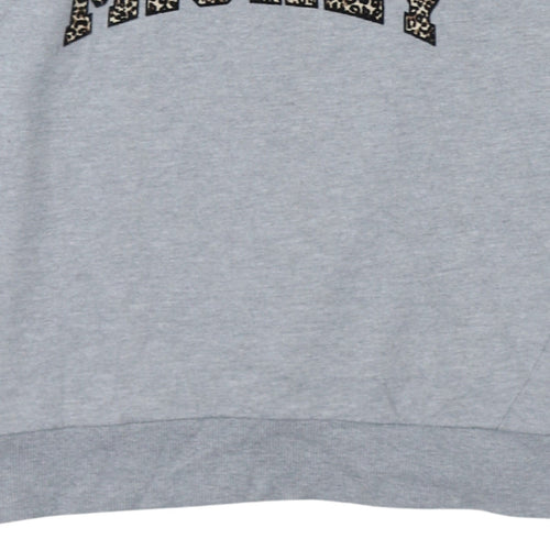 TU Woman Grey Disney Mickey Sweatshirt Size 16 Leopard Print