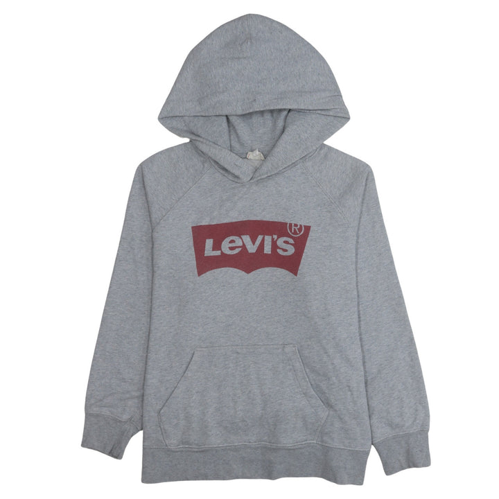 Levi's Men's Grey Pullover Hoodie M Classic Logo Fleece Sweatshirt