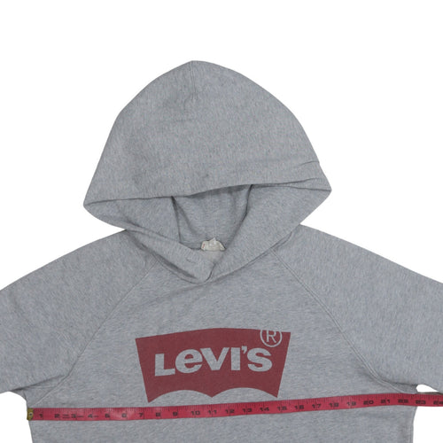 Levi's Men's Grey Pullover Hoodie M Classic Logo Fleece Sweatshirt