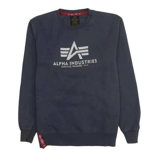 Alpha Industries Men's Blue XL Pullover Crew Neck Sweatshirt