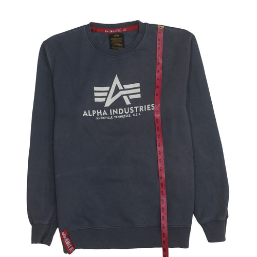 Alpha Industries Men's Blue XL Pullover Crew Neck Sweatshirt