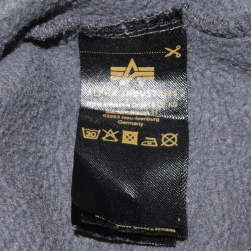 Alpha Industries Men's Blue XL Pullover Crew Neck Sweatshirt