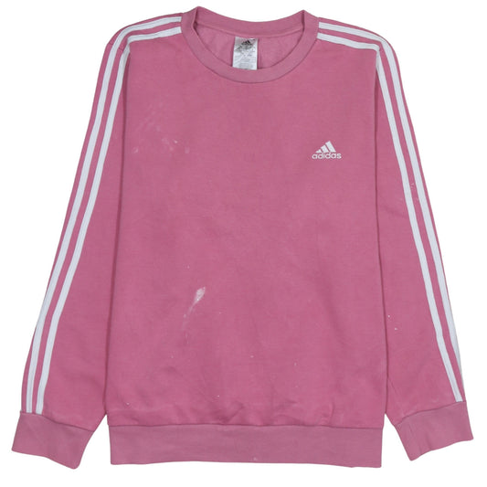 Adidas Women Pink Crew Neck Pullover Sweatshirt XL Relaxed Fit