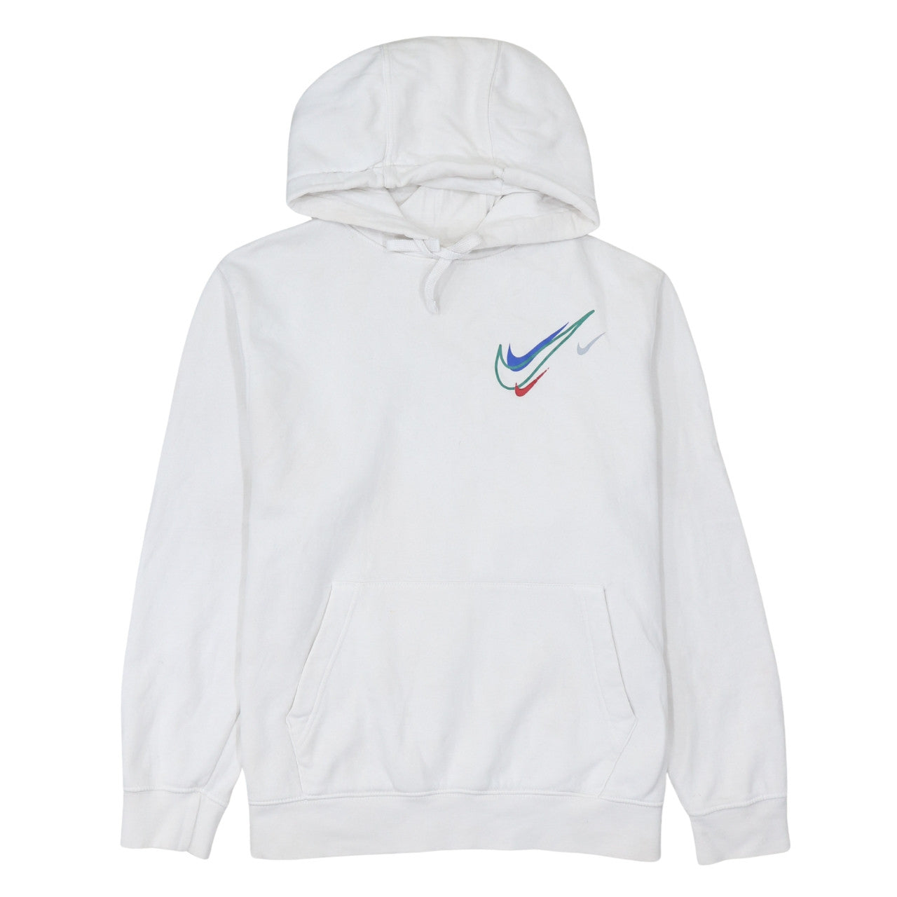 Nike Men's White Pullover Hoodie M Sports Graphic Fleece