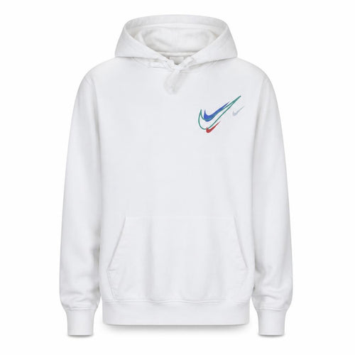 Nike Men's White Pullover Hoodie M Sports Graphic Fleece