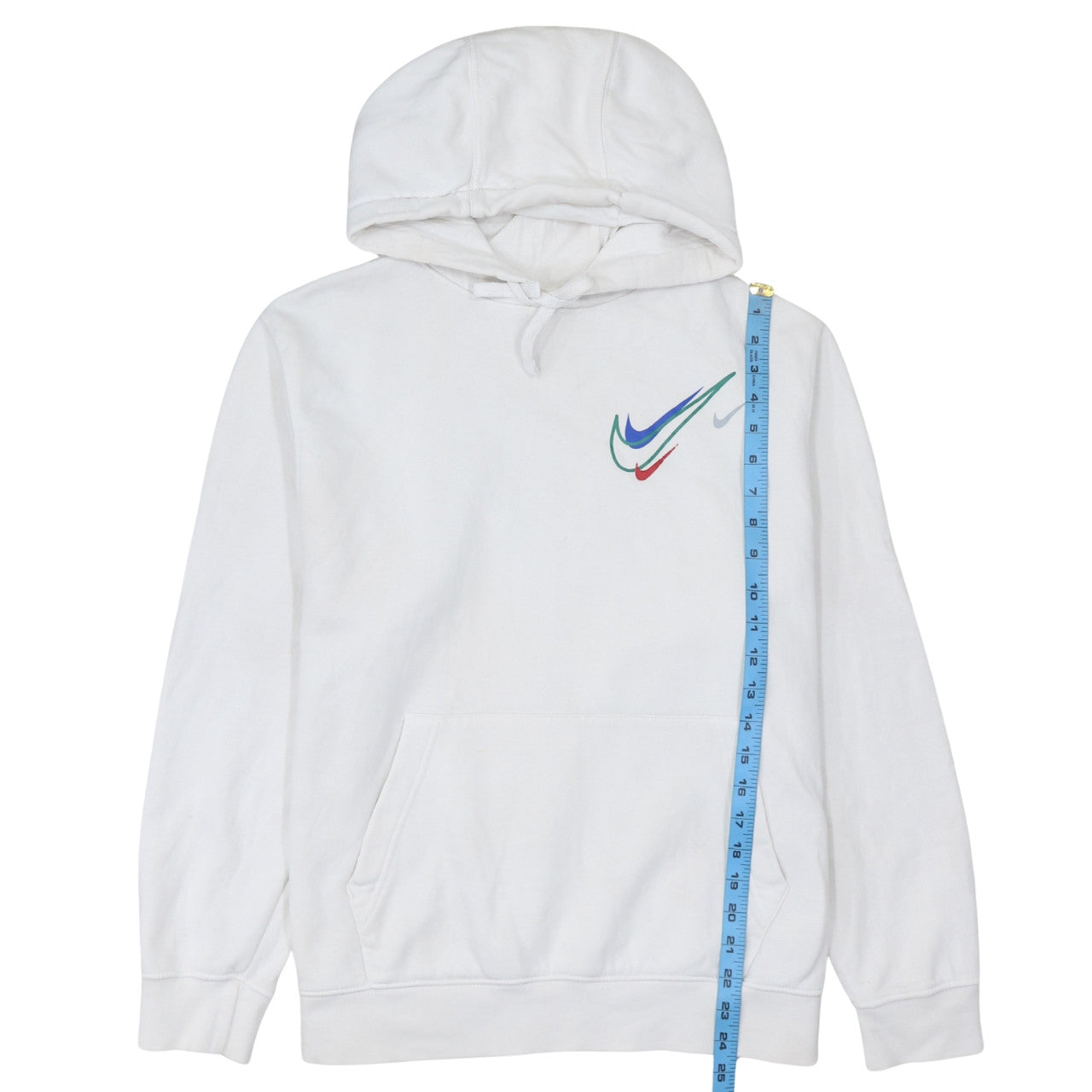 Nike Men's White Pullover Hoodie M Sports Graphic Fleece