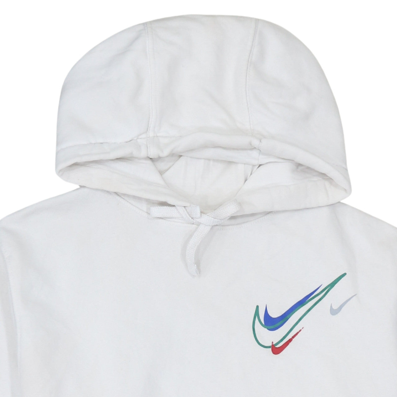 Nike Men's White Pullover Hoodie M Sports Graphic Fleece