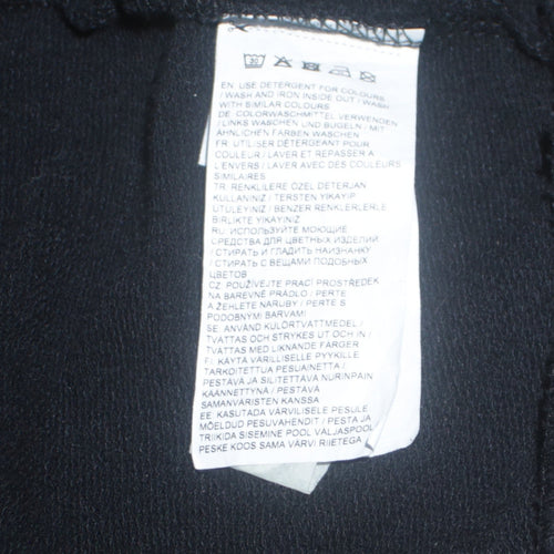 Puma Womens Black Lace Logo Sweatshirt Size L Crew Neck