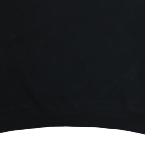Puma Womens Black Lace Logo Sweatshirt Size L Crew Neck