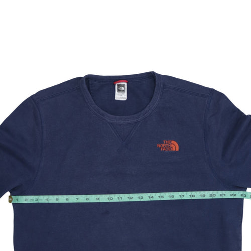 The North Face Mens Blue Crew Neck Cotton Pullover Sweatshirt L