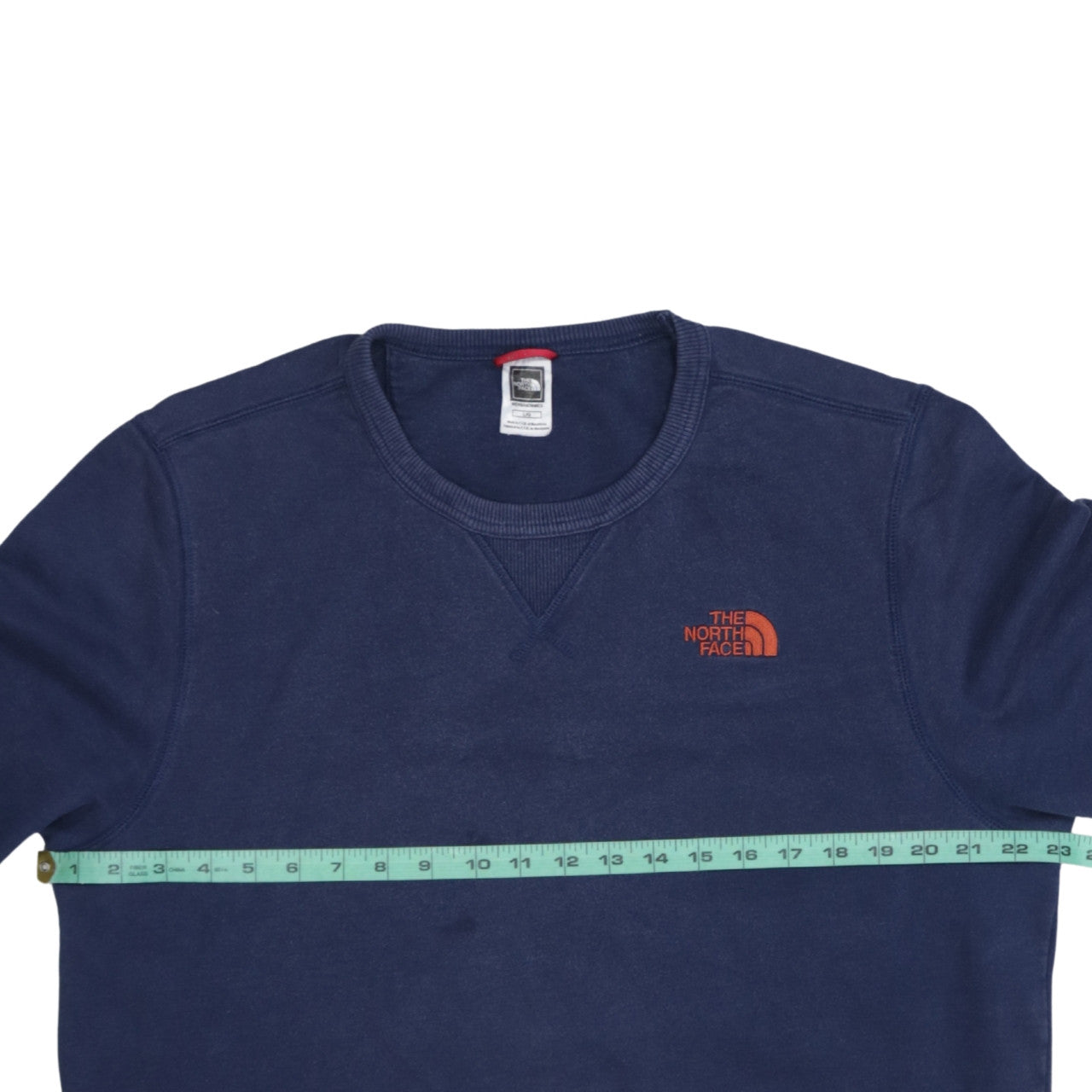 The North Face Mens Blue Crew Neck Cotton Pullover Sweatshirt L