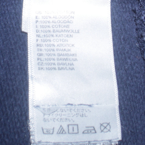 The North Face Mens Blue Crew Neck Cotton Pullover Sweatshirt L