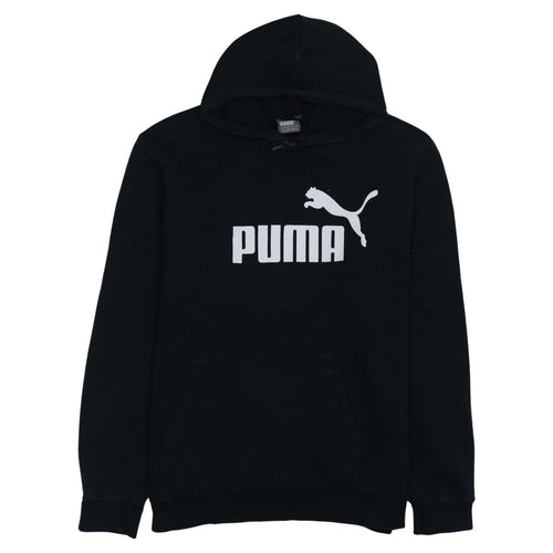 Puma Men's Black Pullover Hoodie Size L Graphic Sportswear