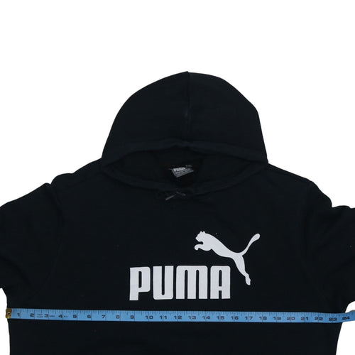 Puma Men's Black Pullover Hoodie Size L Graphic Sportswear