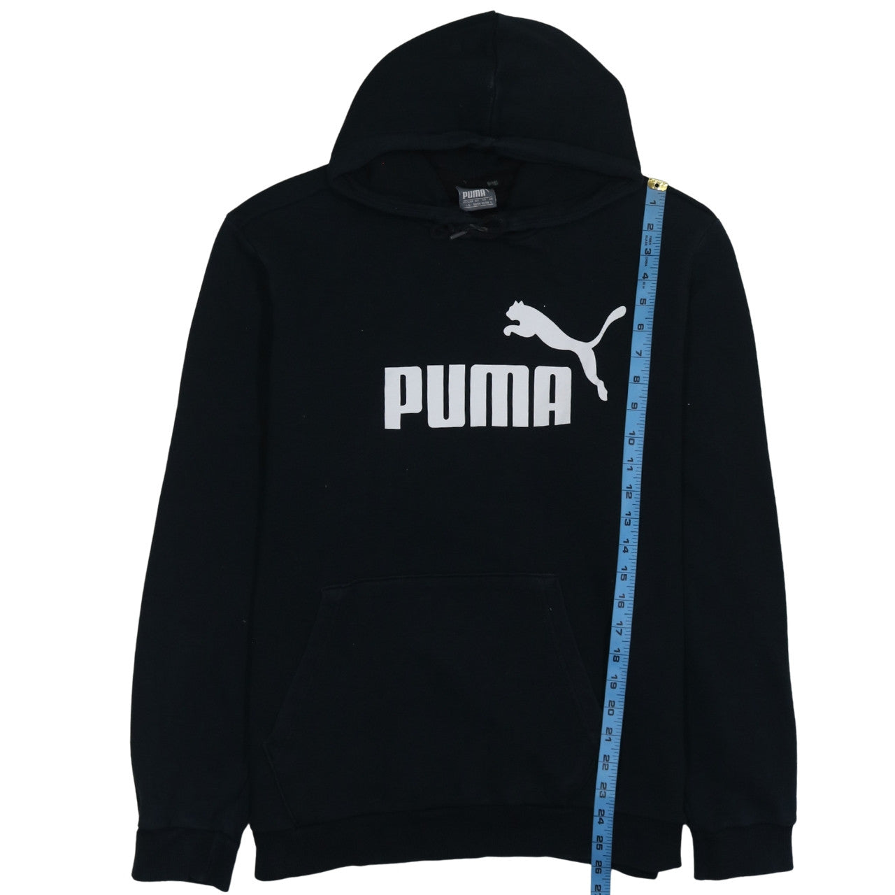 Puma Men's Black Pullover Hoodie Size L Graphic Sportswear