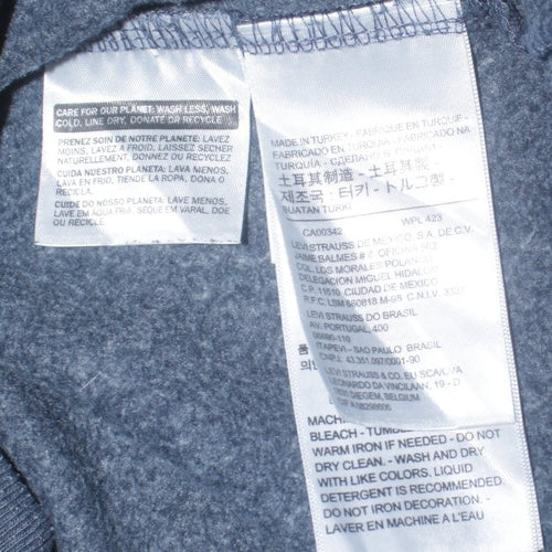 Levi's Men's Blue Logo Crew Neck Sweatshirt L Regular Fit