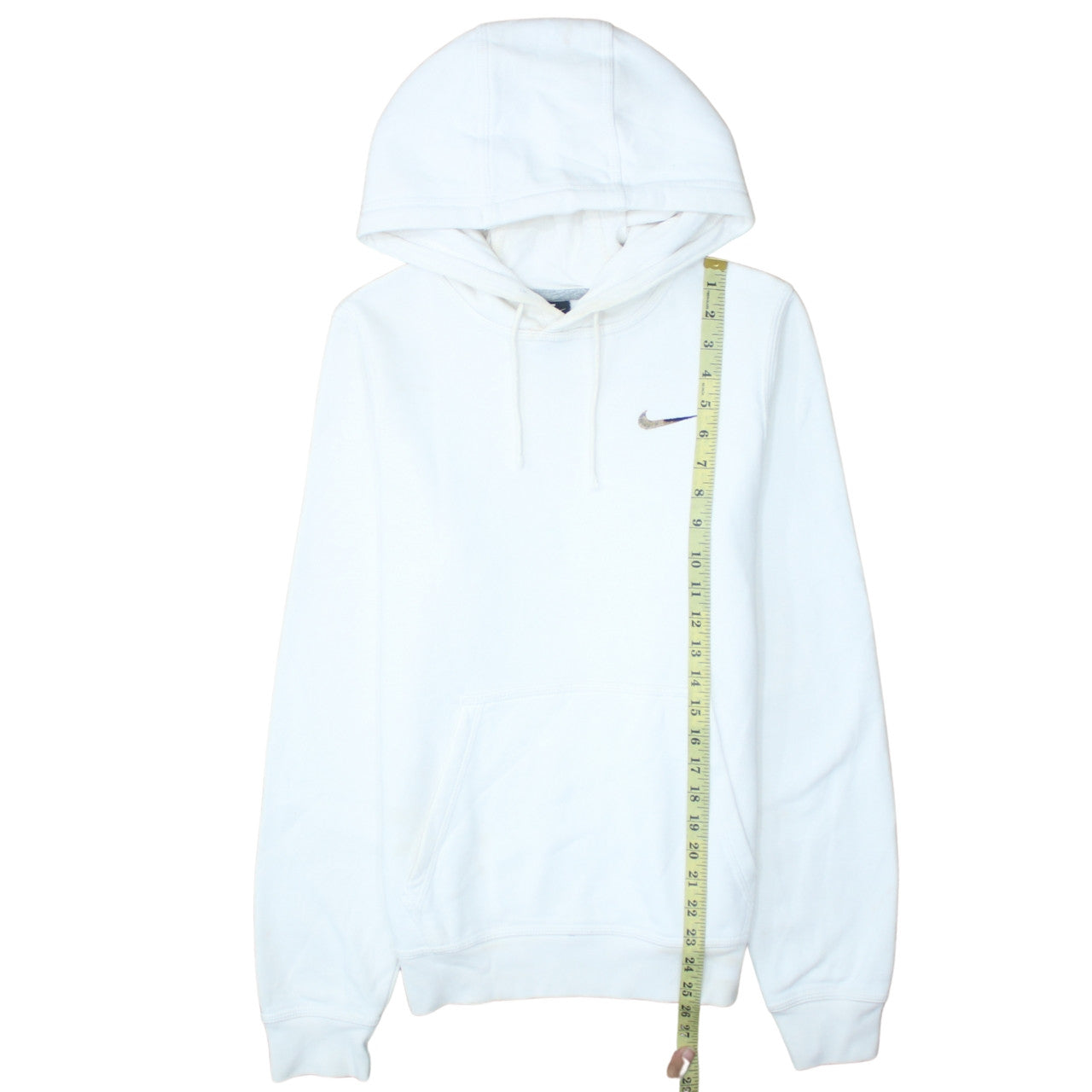 Nike Men's White Pullover Hoodie XS Fleece Regular Fit Logo