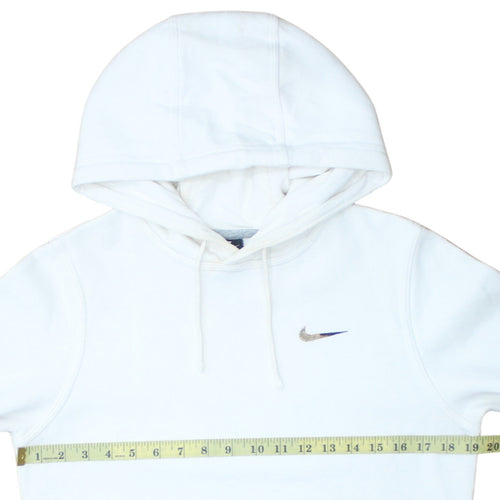 Nike Men's White Pullover Hoodie XS Fleece Regular Fit Logo
